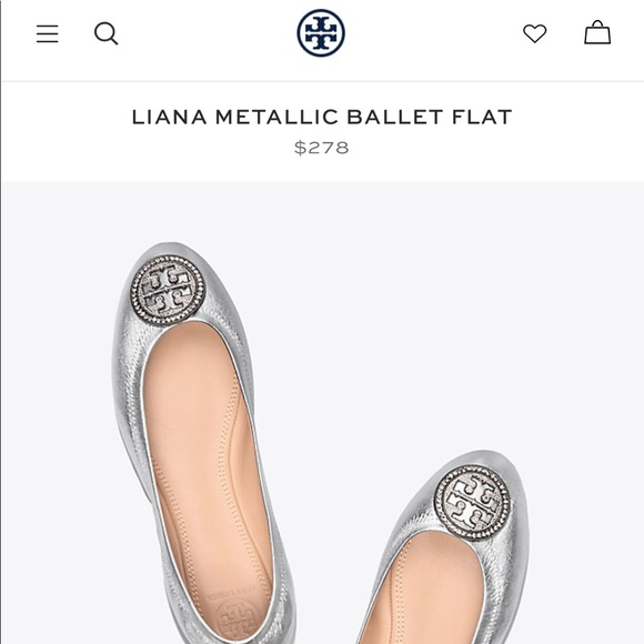 TORY BURCH LIANA METALLIC BALLET FLAT - Picture 7 of 7